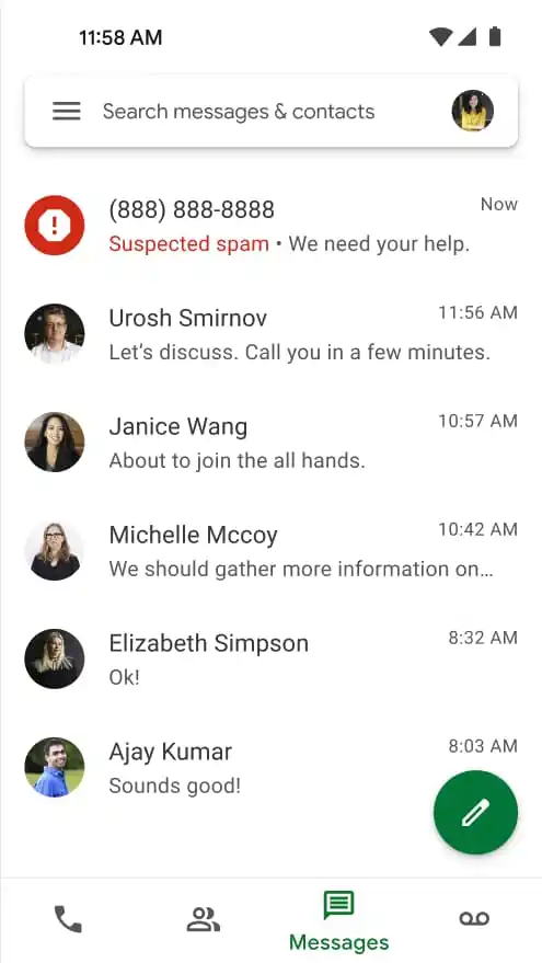 google-suppose-unsolicited mail-text