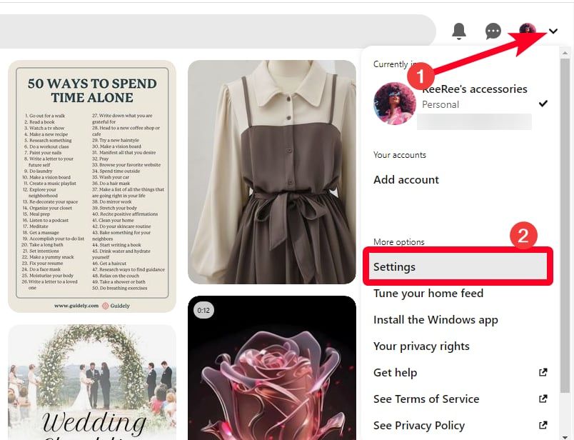 Homepage on Pinterest web space