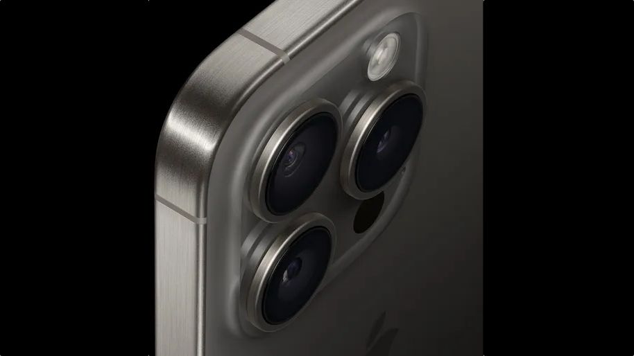 Close up of iPhone 15 Pro camera system