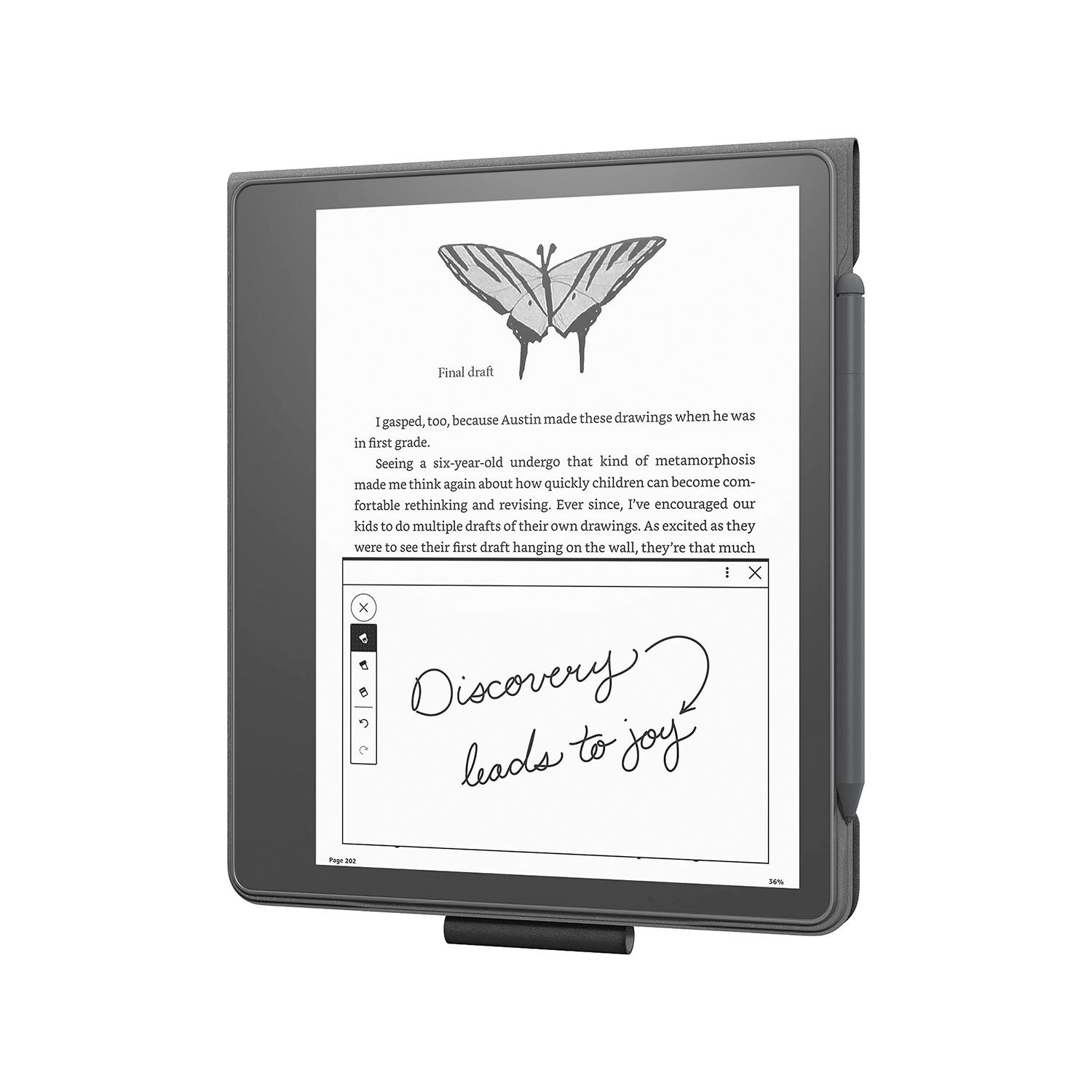 Official Kindle Scribe leather folio case with magnetic attach