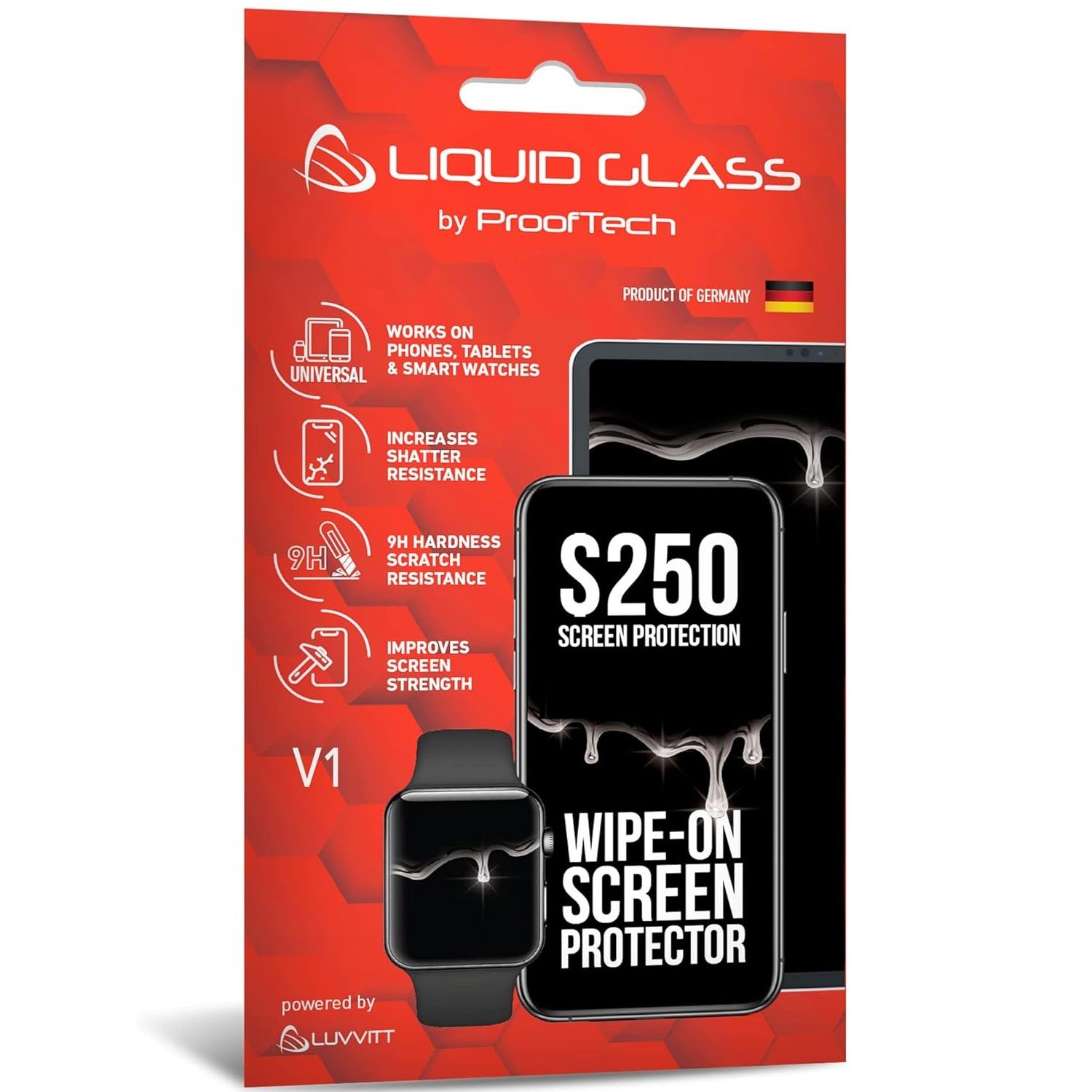 Equipment of Luvvitt Liquid Glass masks protectors