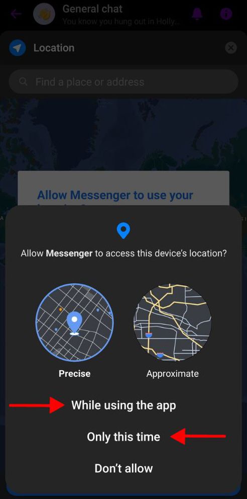Messenger Space Permission Alternatives