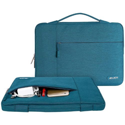 MOSISO Laptop Carrying Case upright and laying down