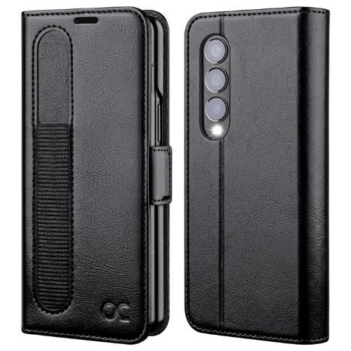 OCASE Leather Case for Galaxy Z Fold 4 in black