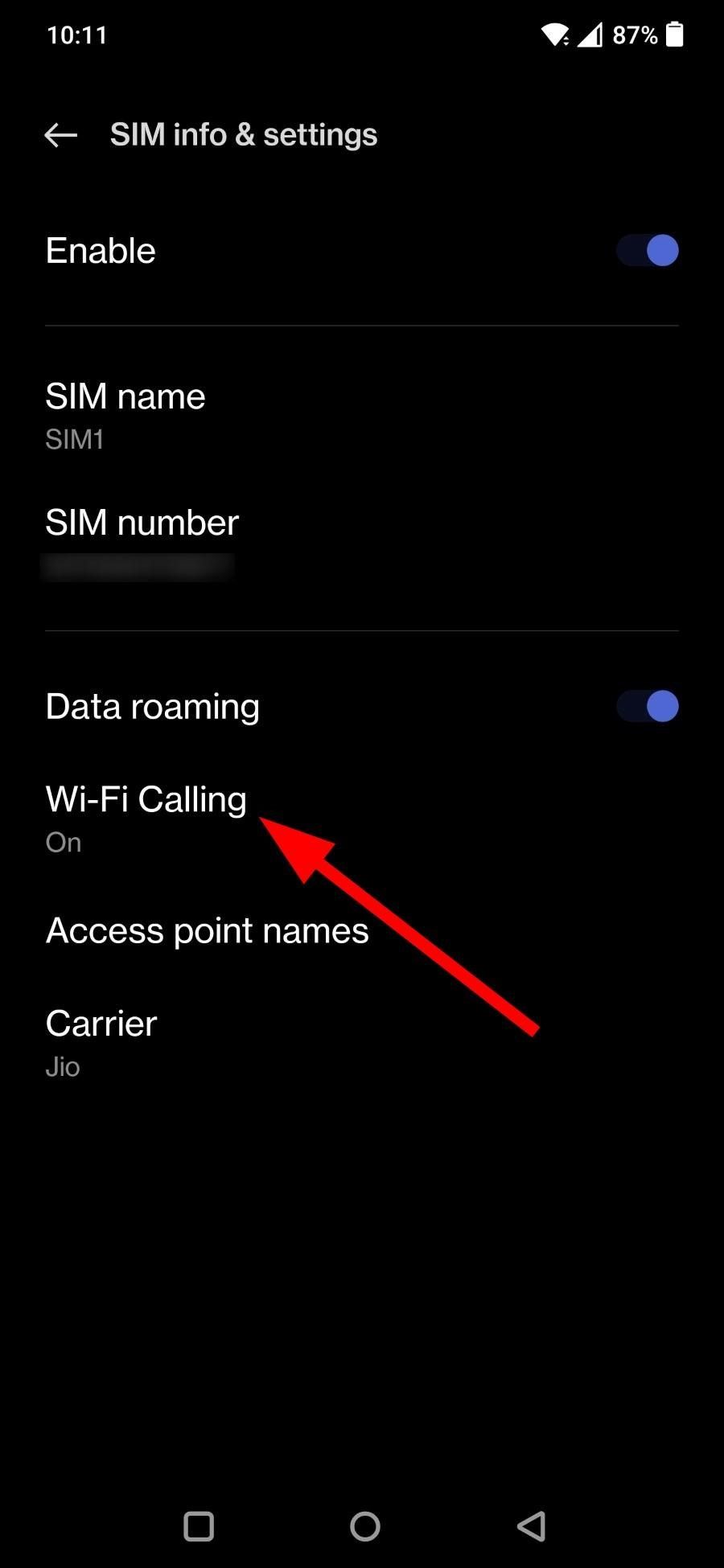 OnePlus 7 Pro Wi-Fi calling feature