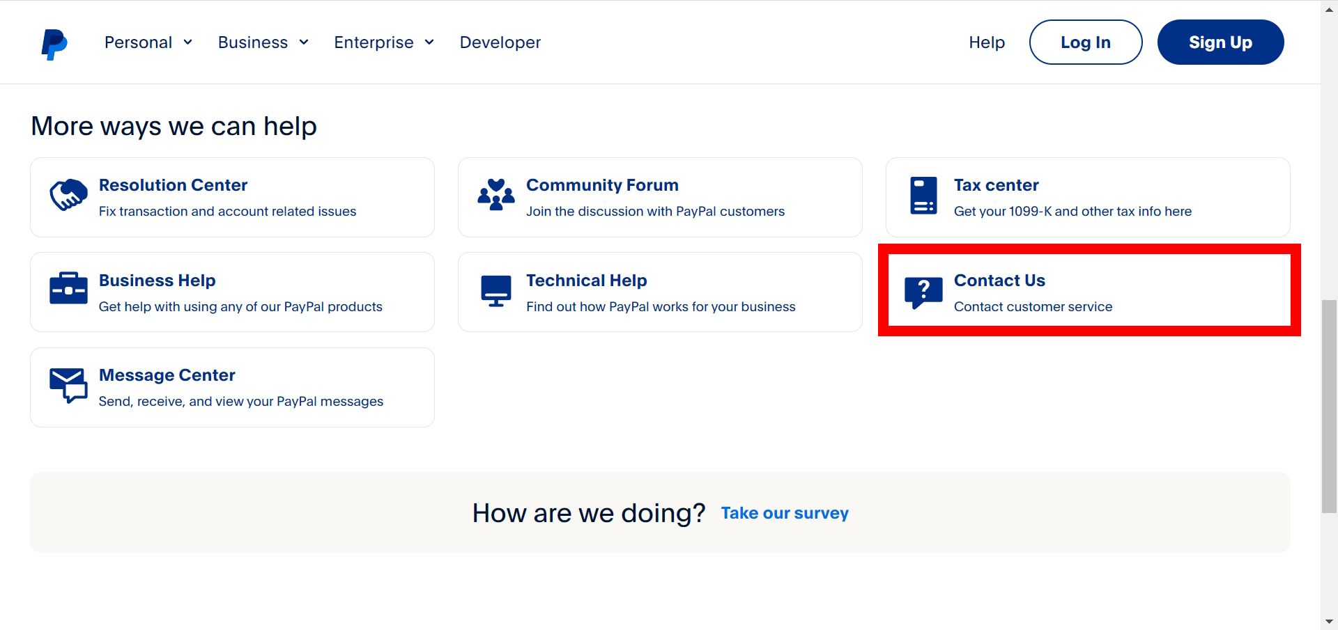 PayPal How To Reach Customer Support By Phone Chat And Via The Help   Paypal Contact Us Page 4 