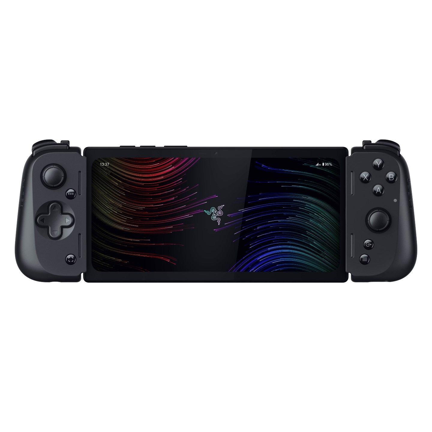 Razer Edge front horizontal view with controller attached