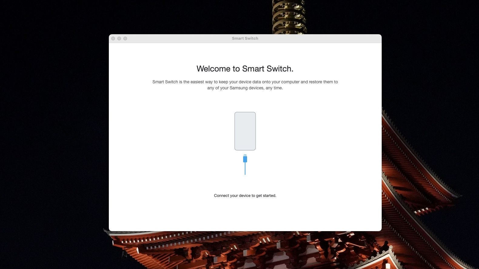 Samsung Smart Switch running on a Mac