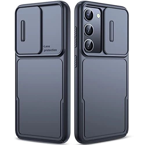 Simtect case for Galaxy S23 with camera cover - black