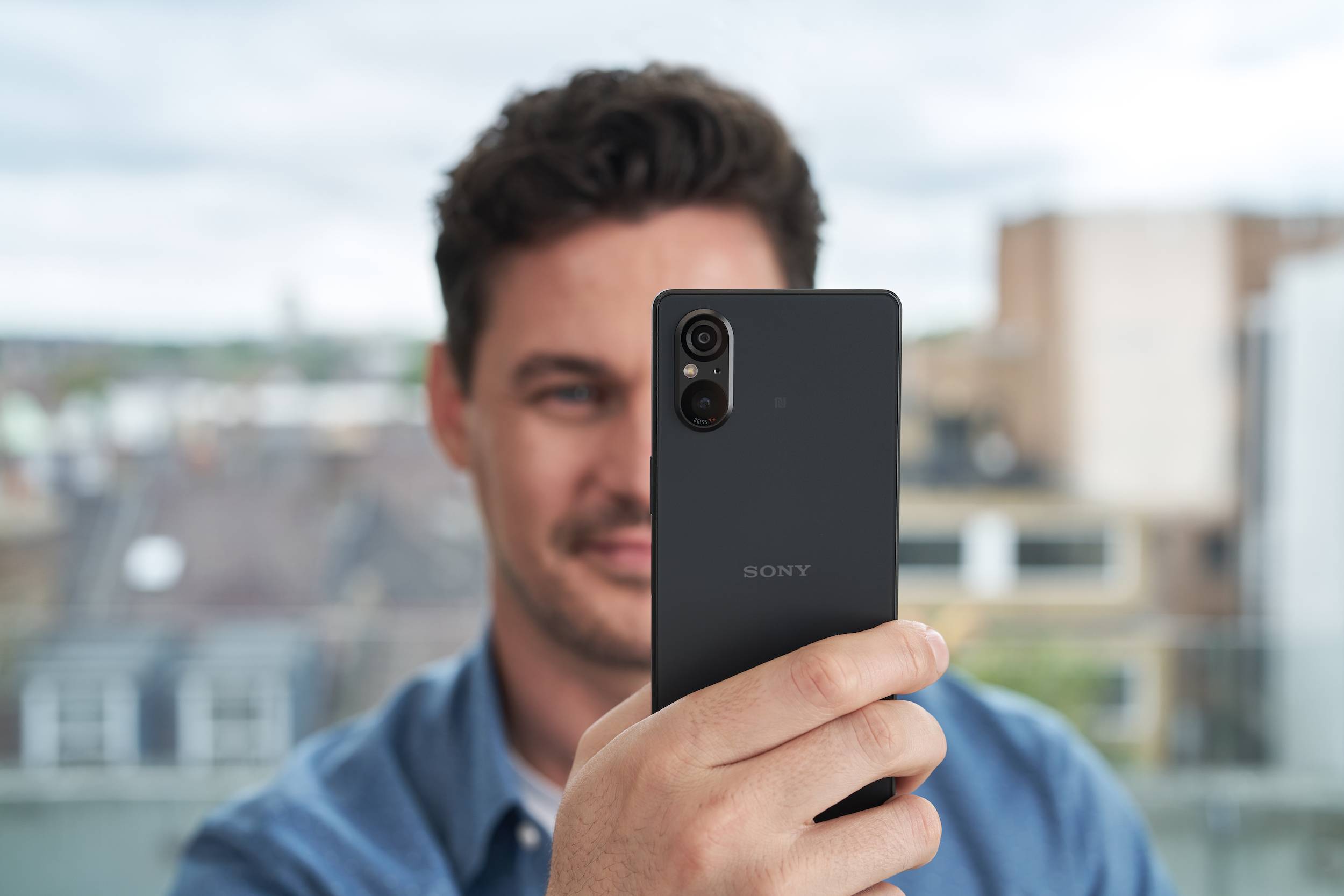 Étui Avec Cordon De Cou Pour Sony Xperia 5 V - Housse Silicone TPU Transparente + Lanière Réglable 150cm - Noir