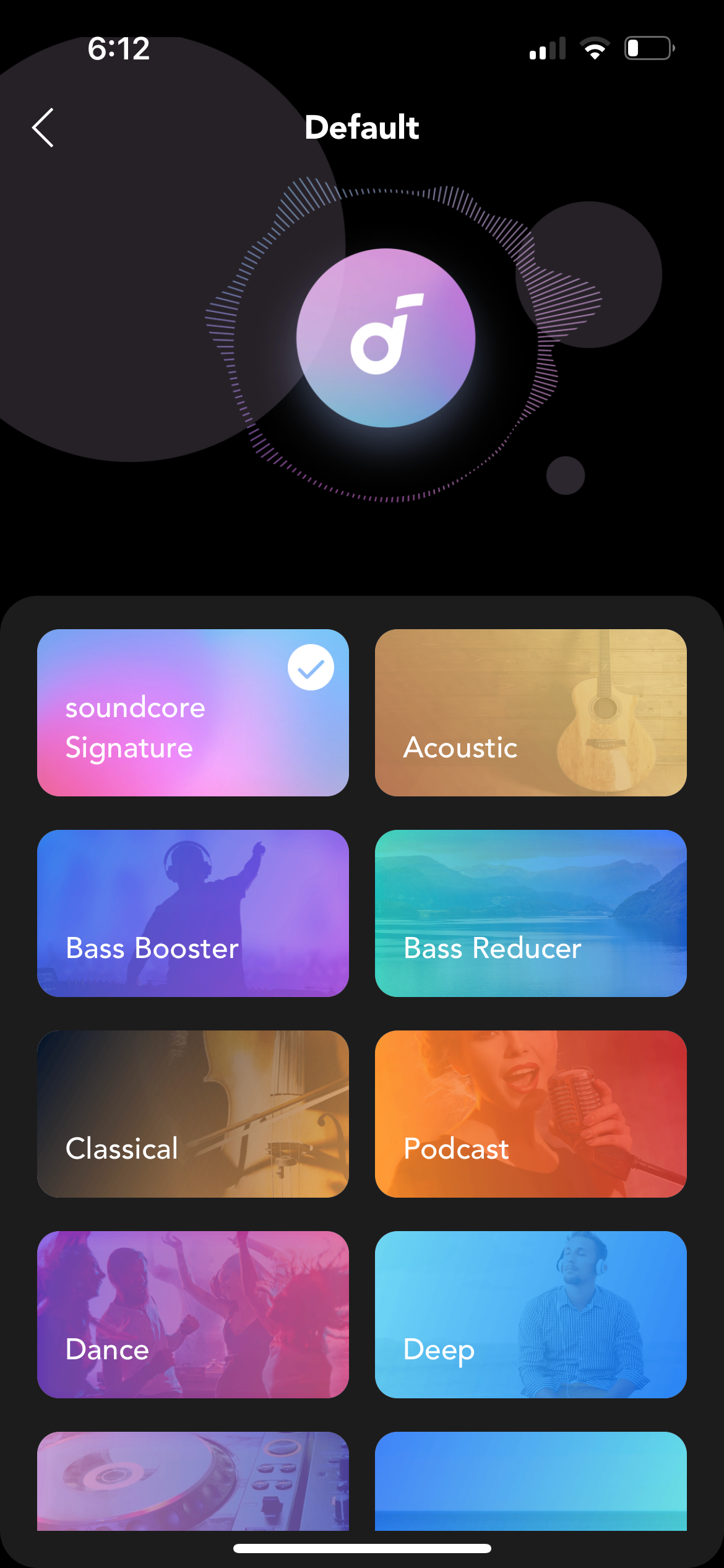 Soundcore Liberty 4 NC app sound presets