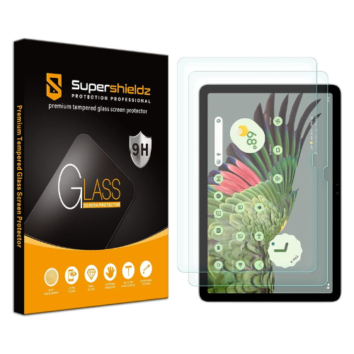 Supershieldz Glass Protector packaging and installed