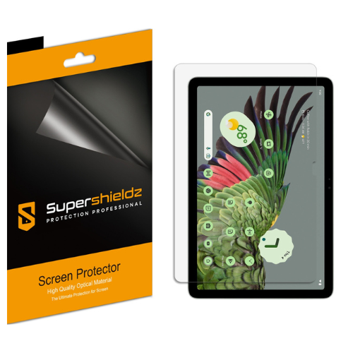 Supershieldz Screen Protector packaging and installed