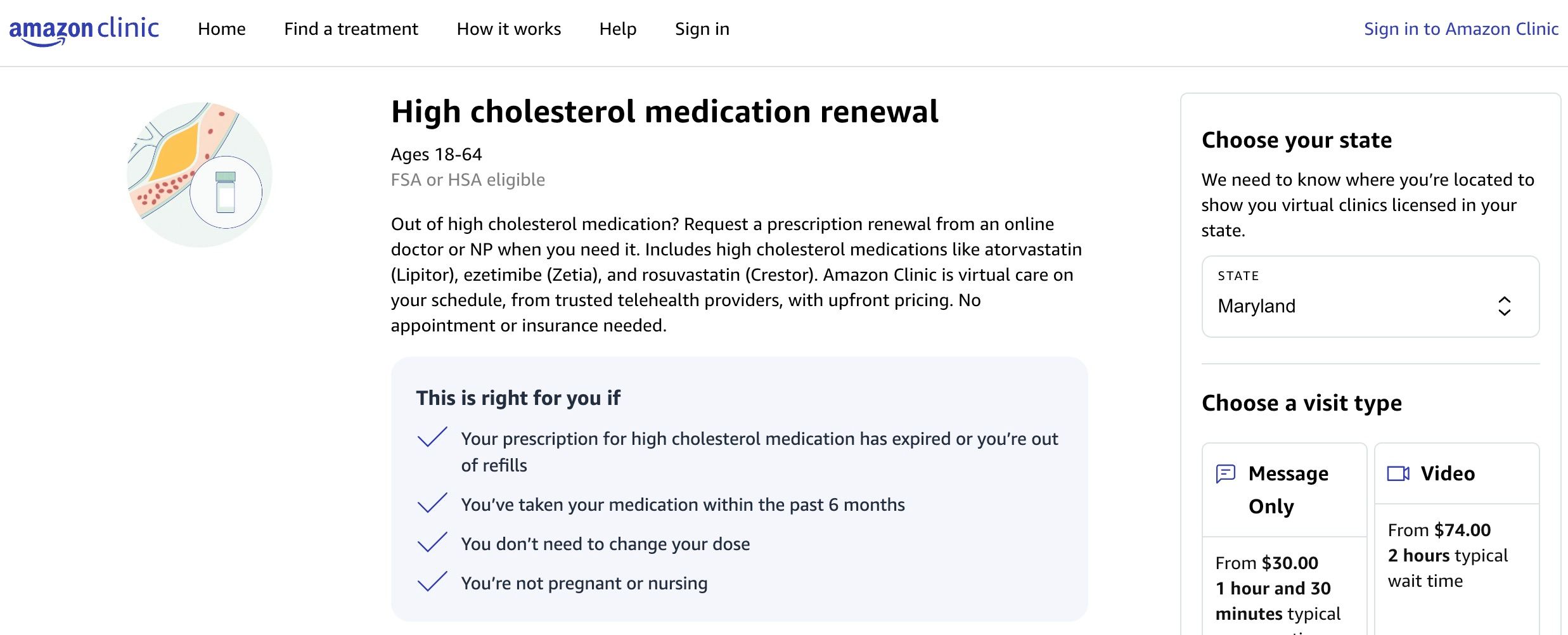 The excessive ldl cholesterol medication renewal web teach on Amazon Sanatorium