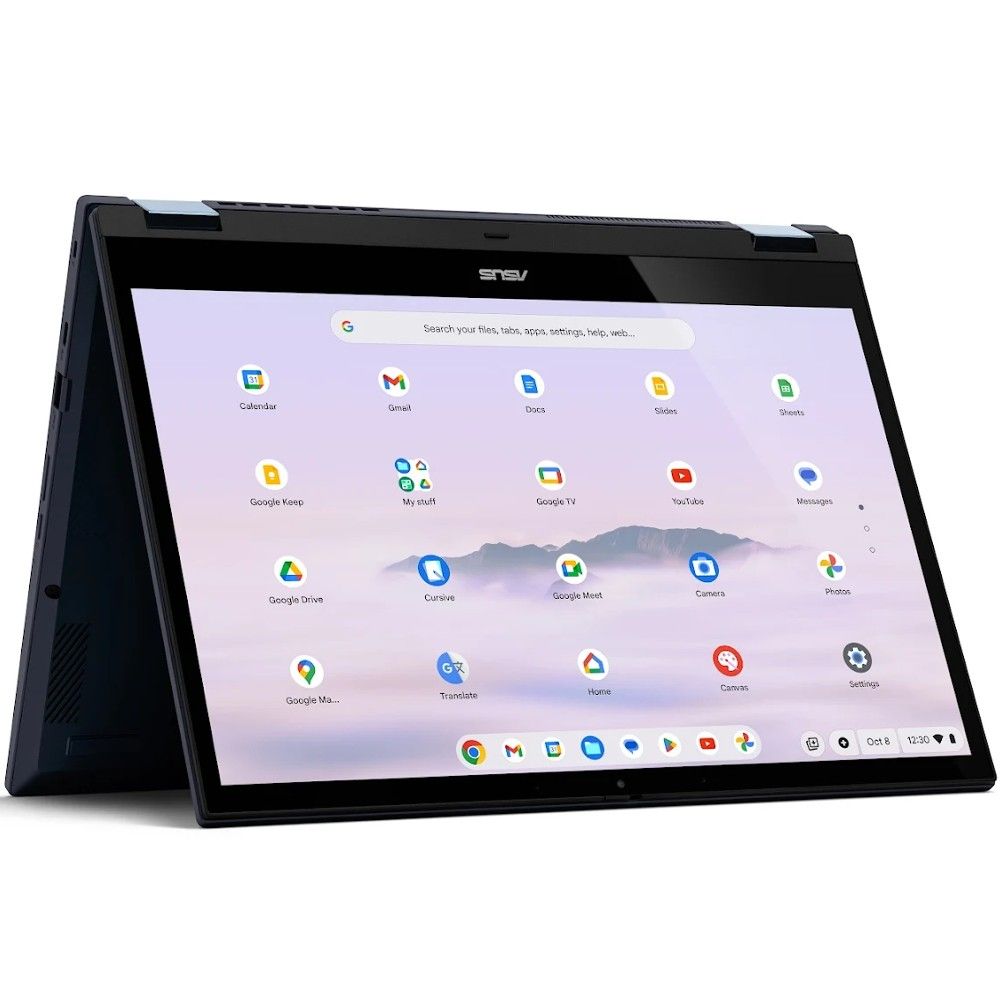 Asus Chromebook Plus CM34 Flip angled white background