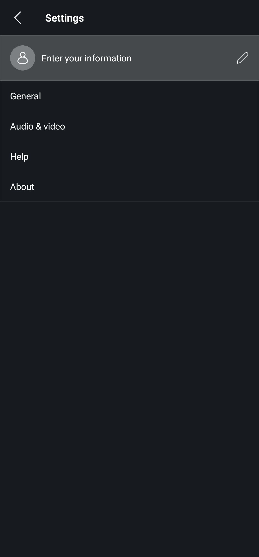 Webex Meet settings page