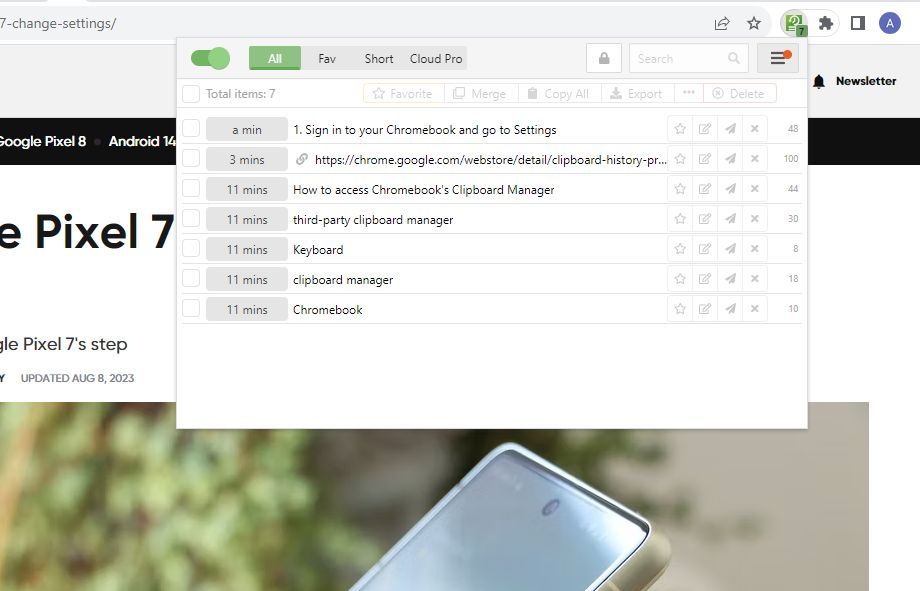 How to access your Chromebook's Clipboard Manager