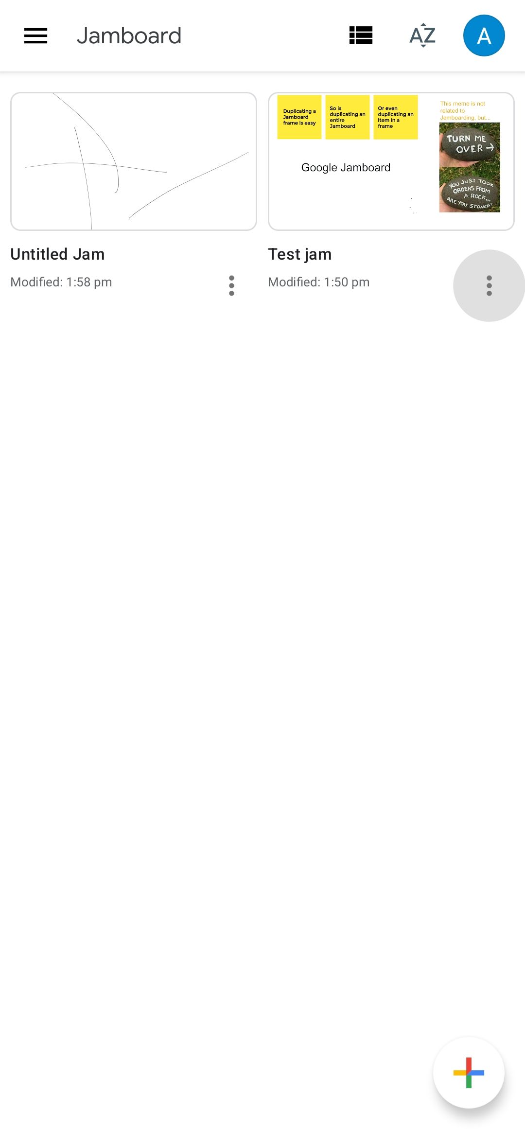 How to duplicate Google Jamboard slides