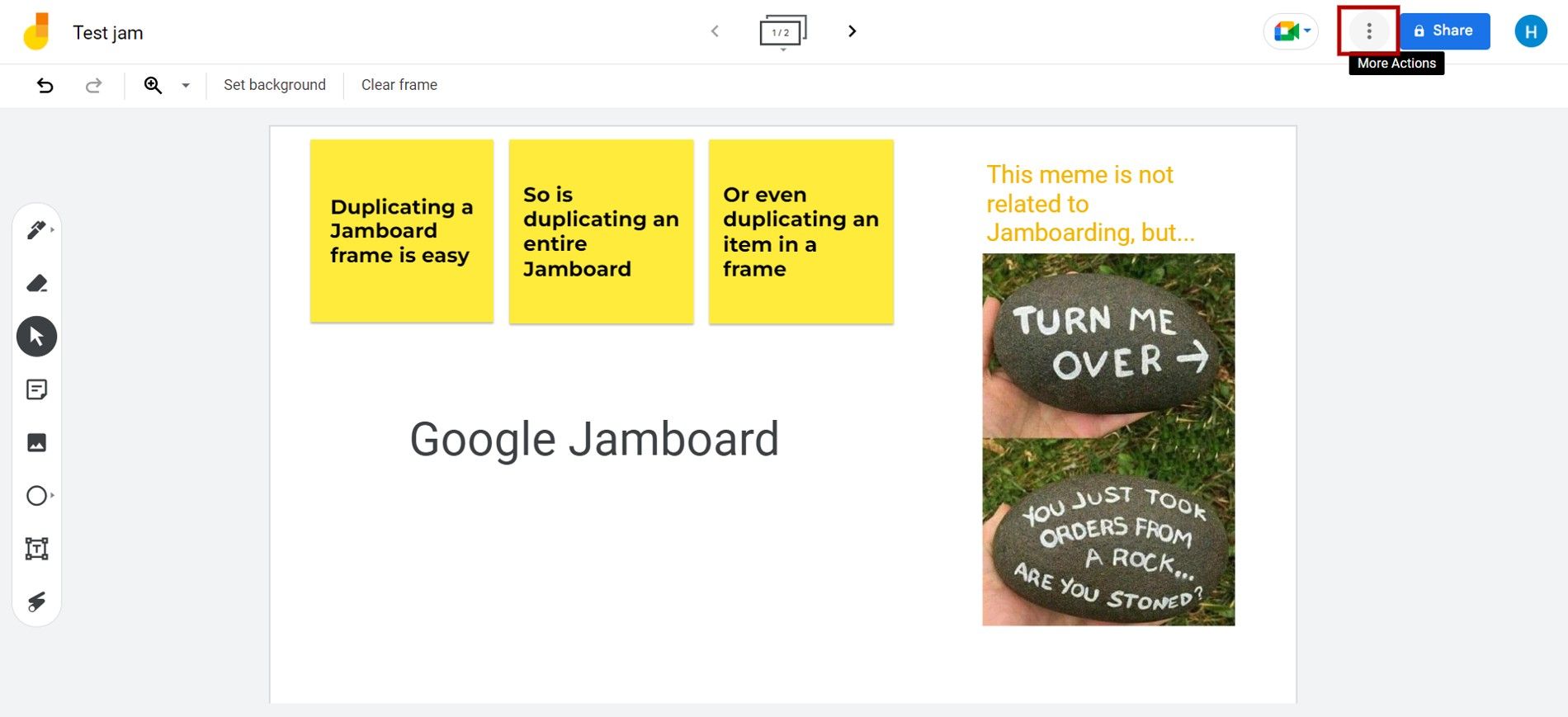 Google Jamboard jam session