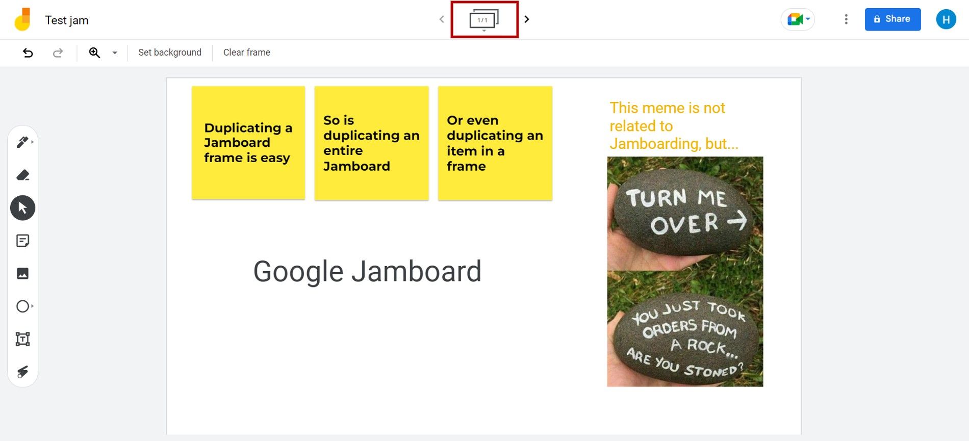 Google Jamboard jam session