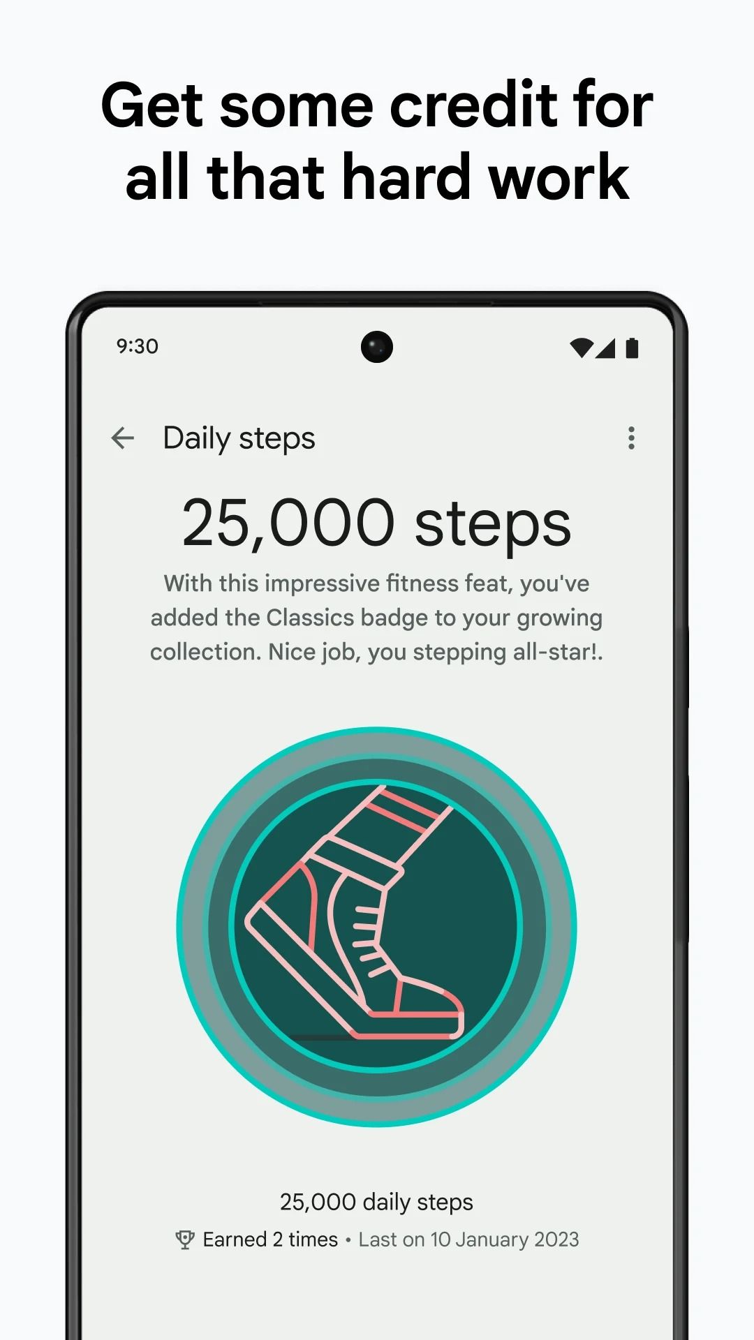 fitbit daily steps badge