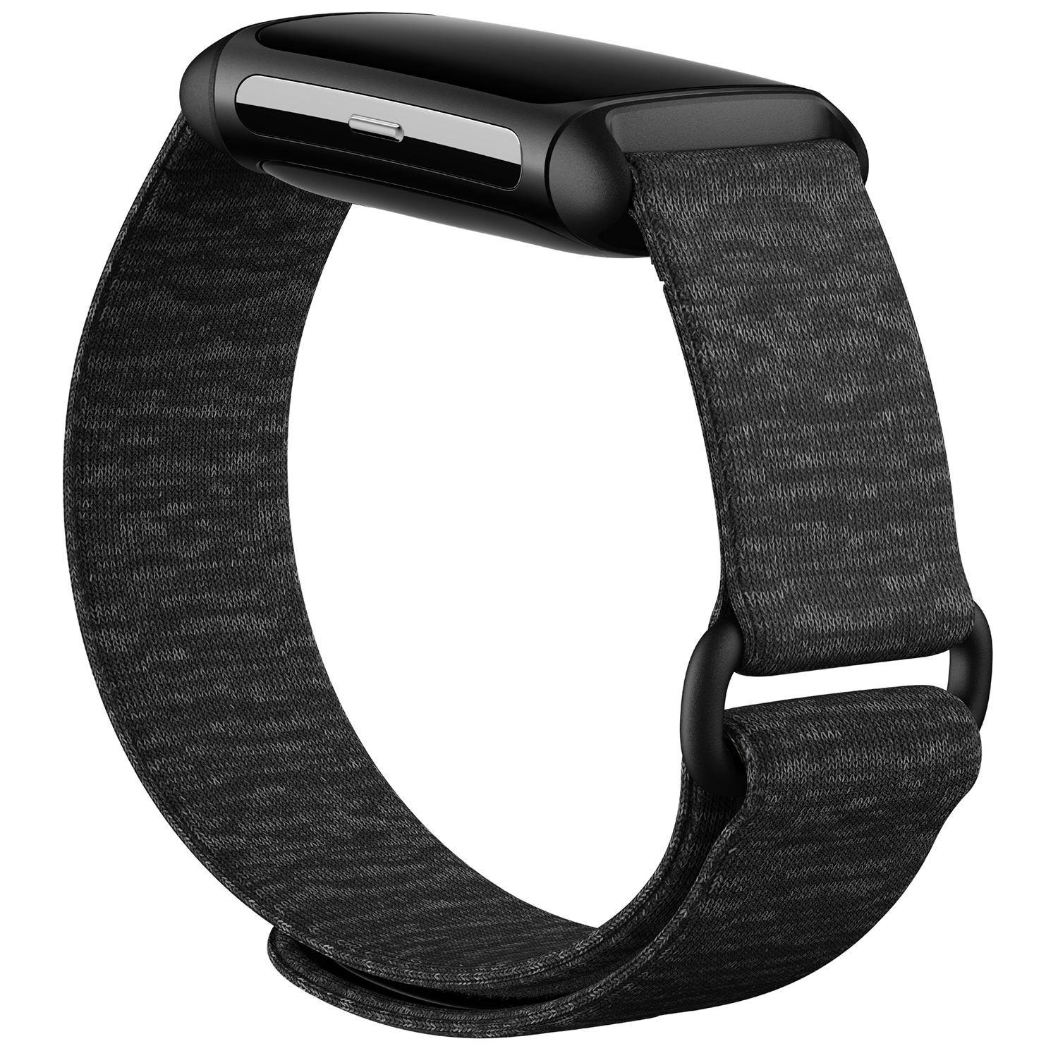 Fitbit Charge 6 Hook Loop Band Charcoal, angled view