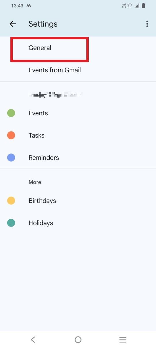 Screenshot highlighting the 'Same old' possibility in Google Calendar