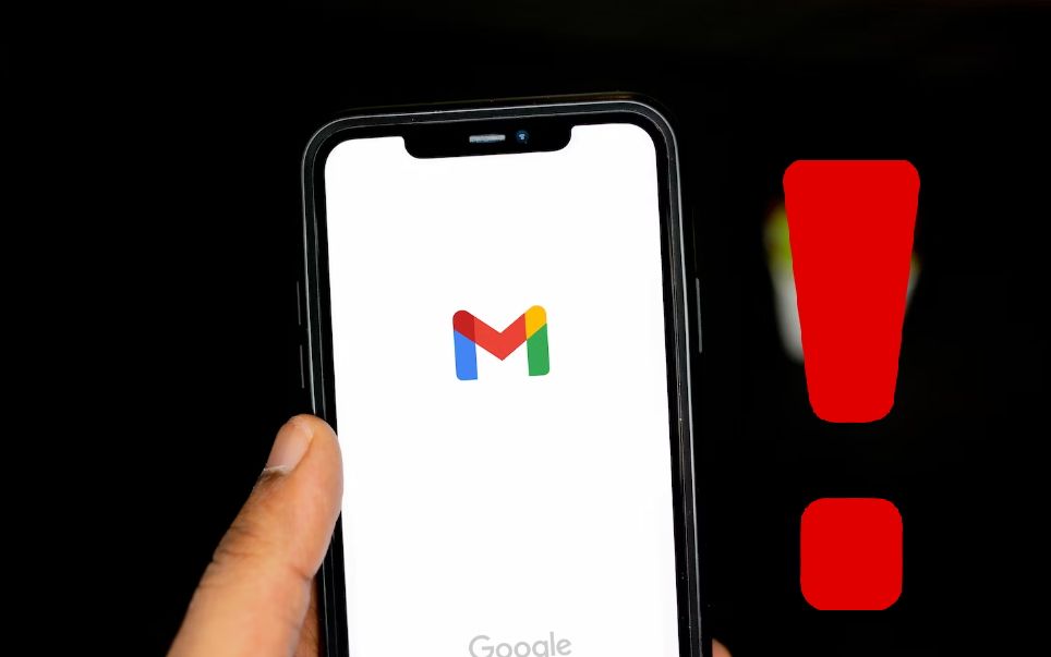 Gmail logo on a phone screen