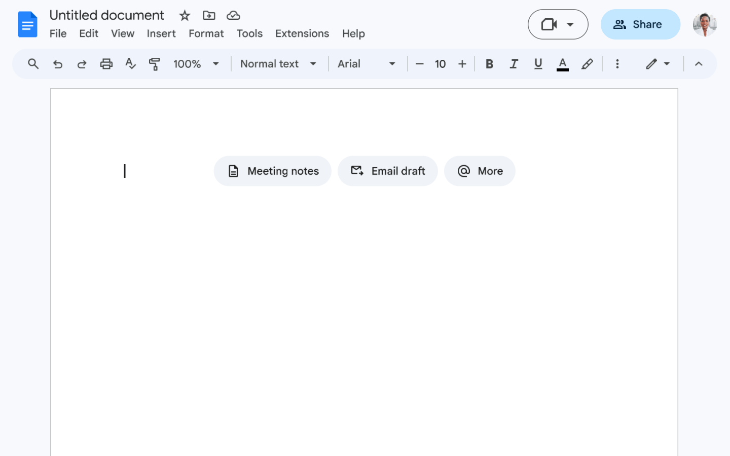 Google Docs wants to save you from the dreaded blank page syndrome
