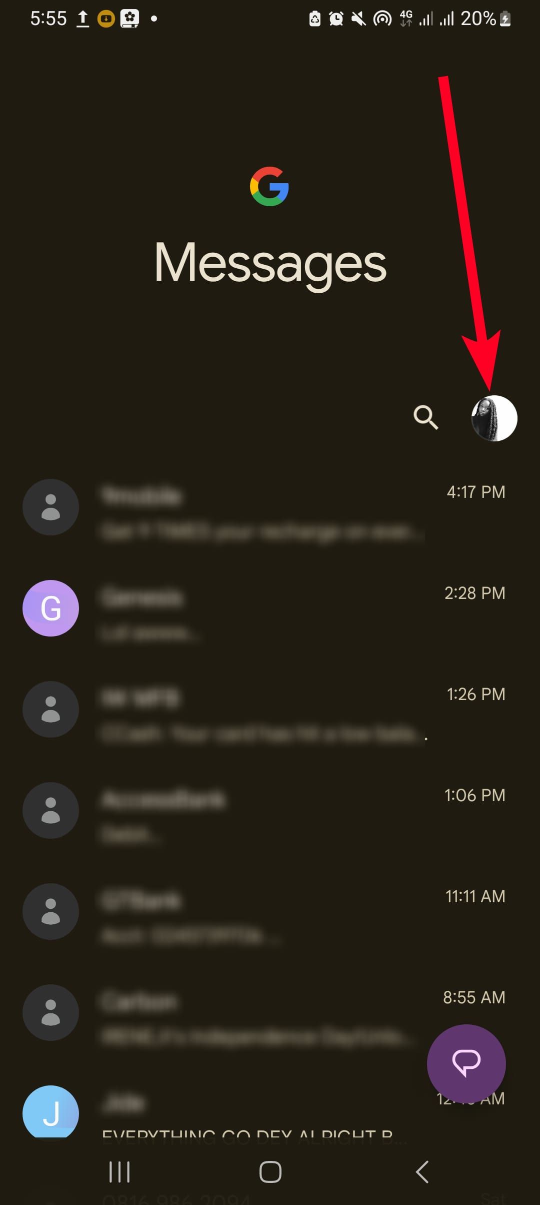 Google Messages app