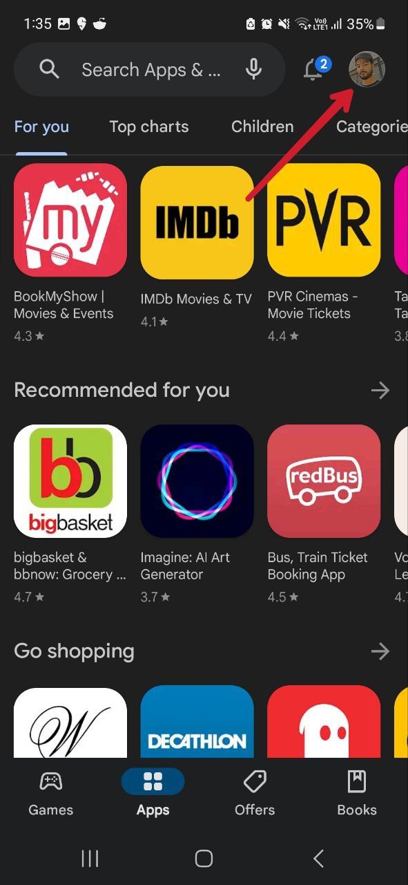 Screenshot exhibiting Google Play Retailer Residence Page on Android
