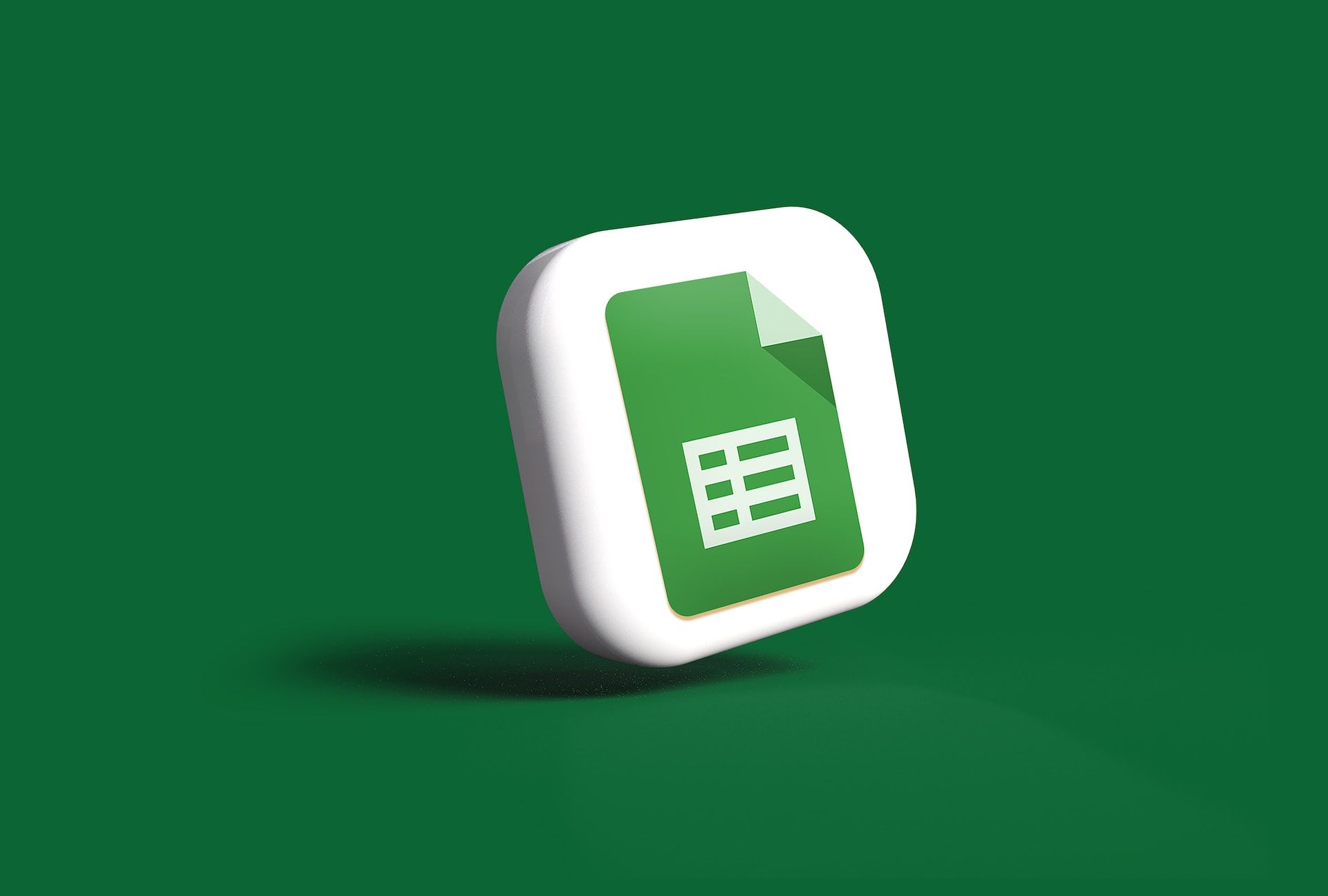 Google Sheets logo on a green background