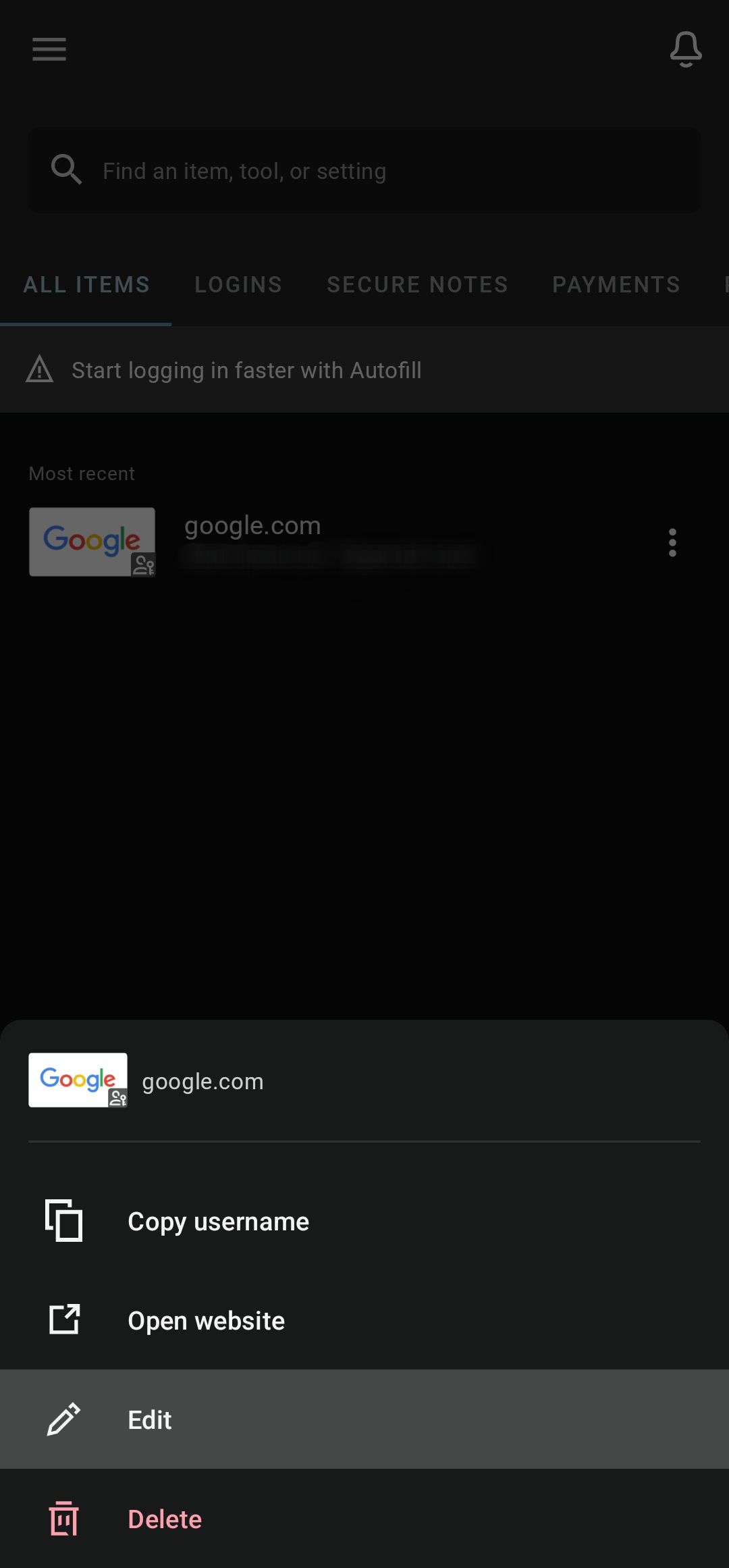 Dashlane passkey options