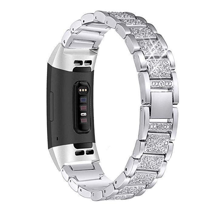 Mtozon Bling Band Fitbit Charge, angled view