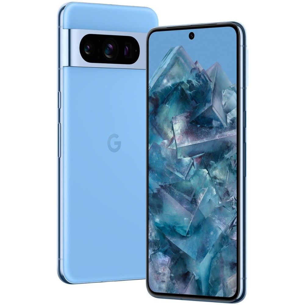 Google Pixel 8 Pro w widoku Bay, z przodu i z tyłu