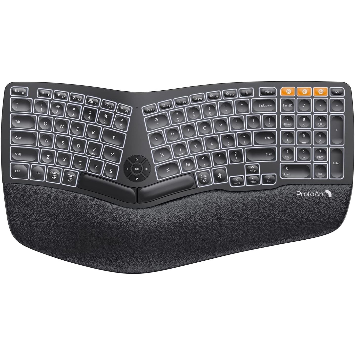 ProtoArc Backlit Wireless Ergonomic Keyboard