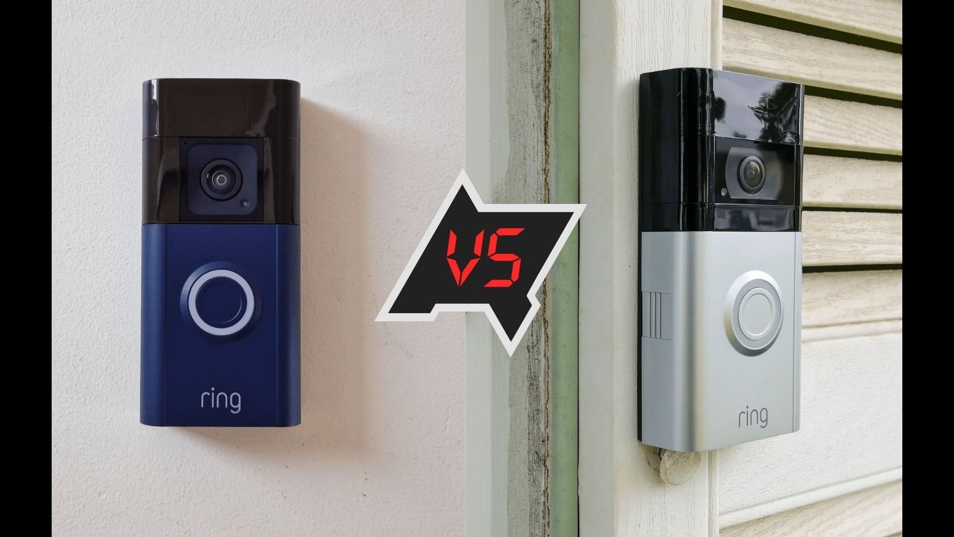 Ring Battery Video Doorbell Plus and Ring Video Doorbell 4 side by side