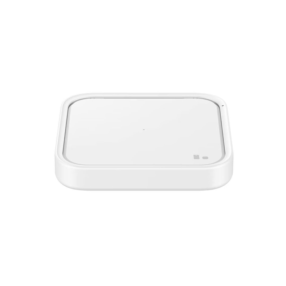 White Samsung Wireless Charger on a white background
