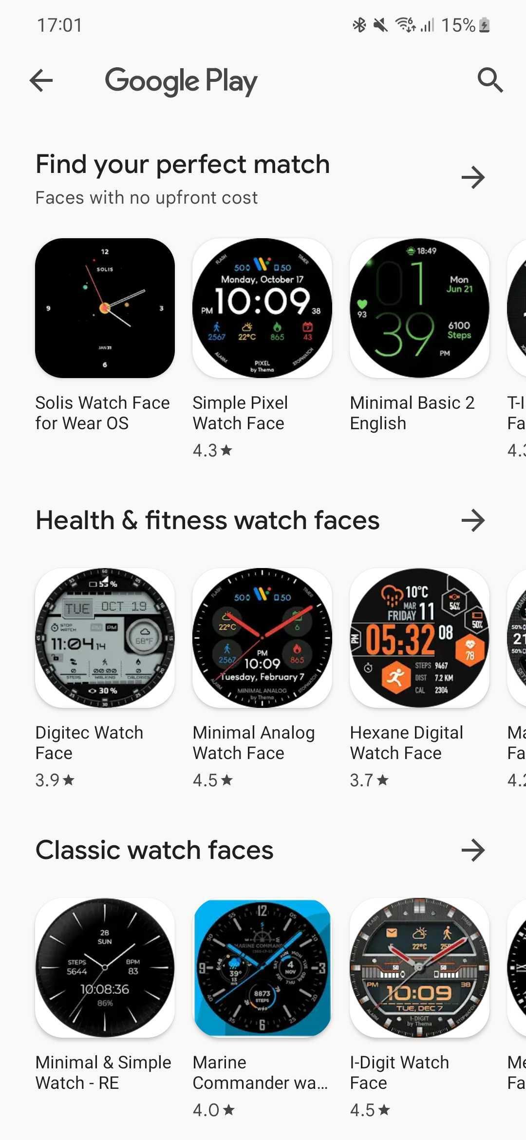 Play store watch discount faces