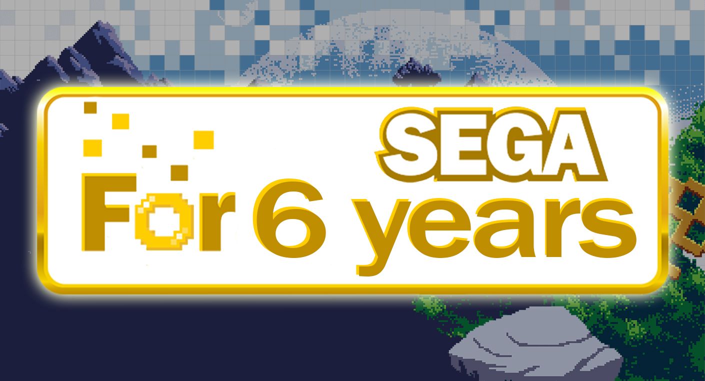 Sega Forever logo modified to say Sega For 6 years