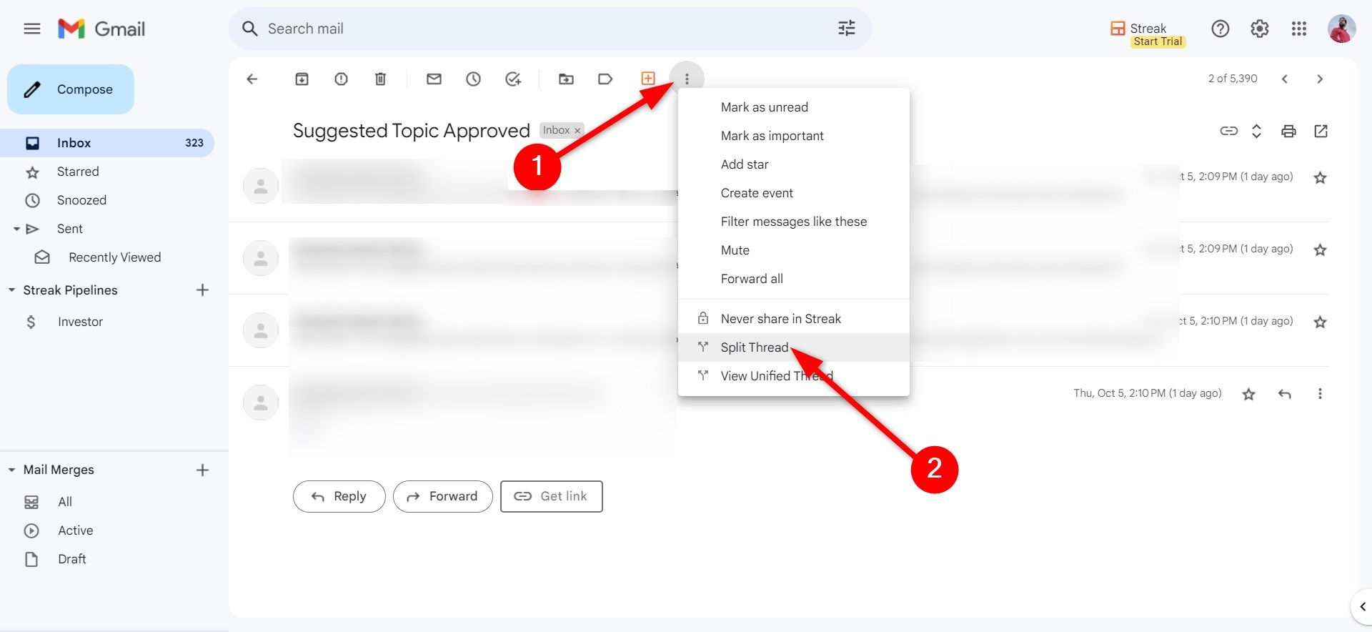 Inch Reduce up Thread likelihood in Gmail web space