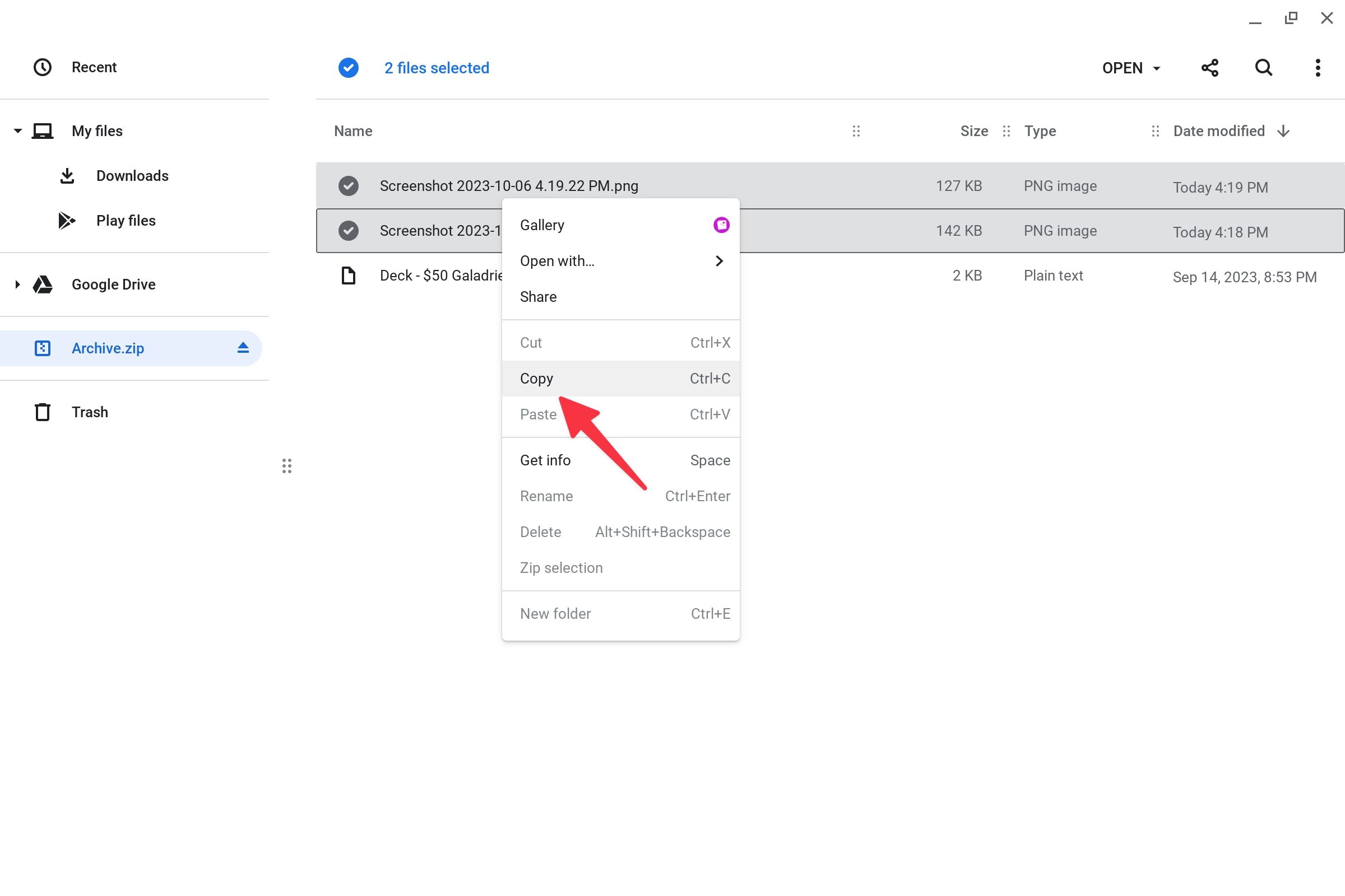 How to zip and unzip files on a Chromebook