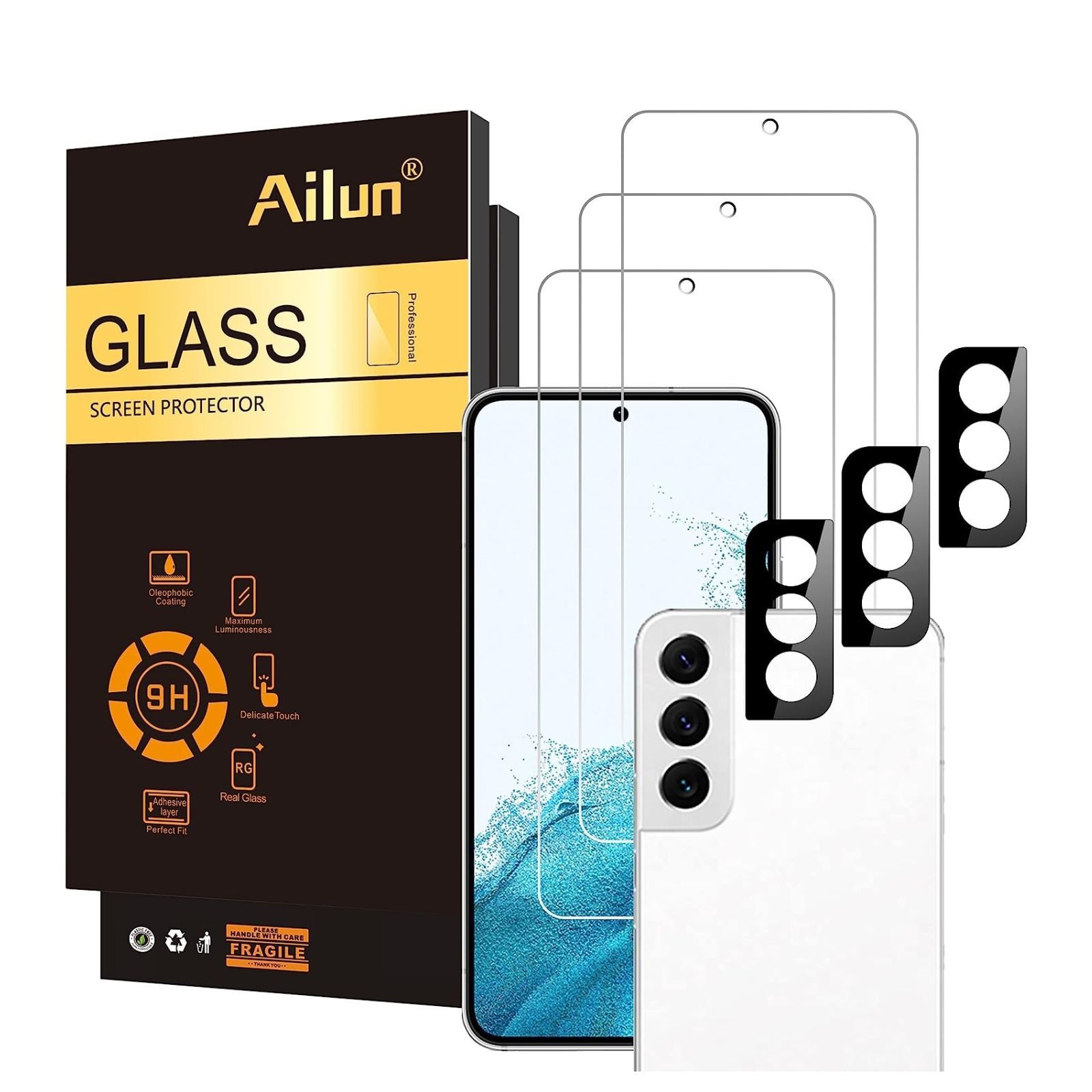 Ailun Tempered Glass Screen Protector for Galaxy S22