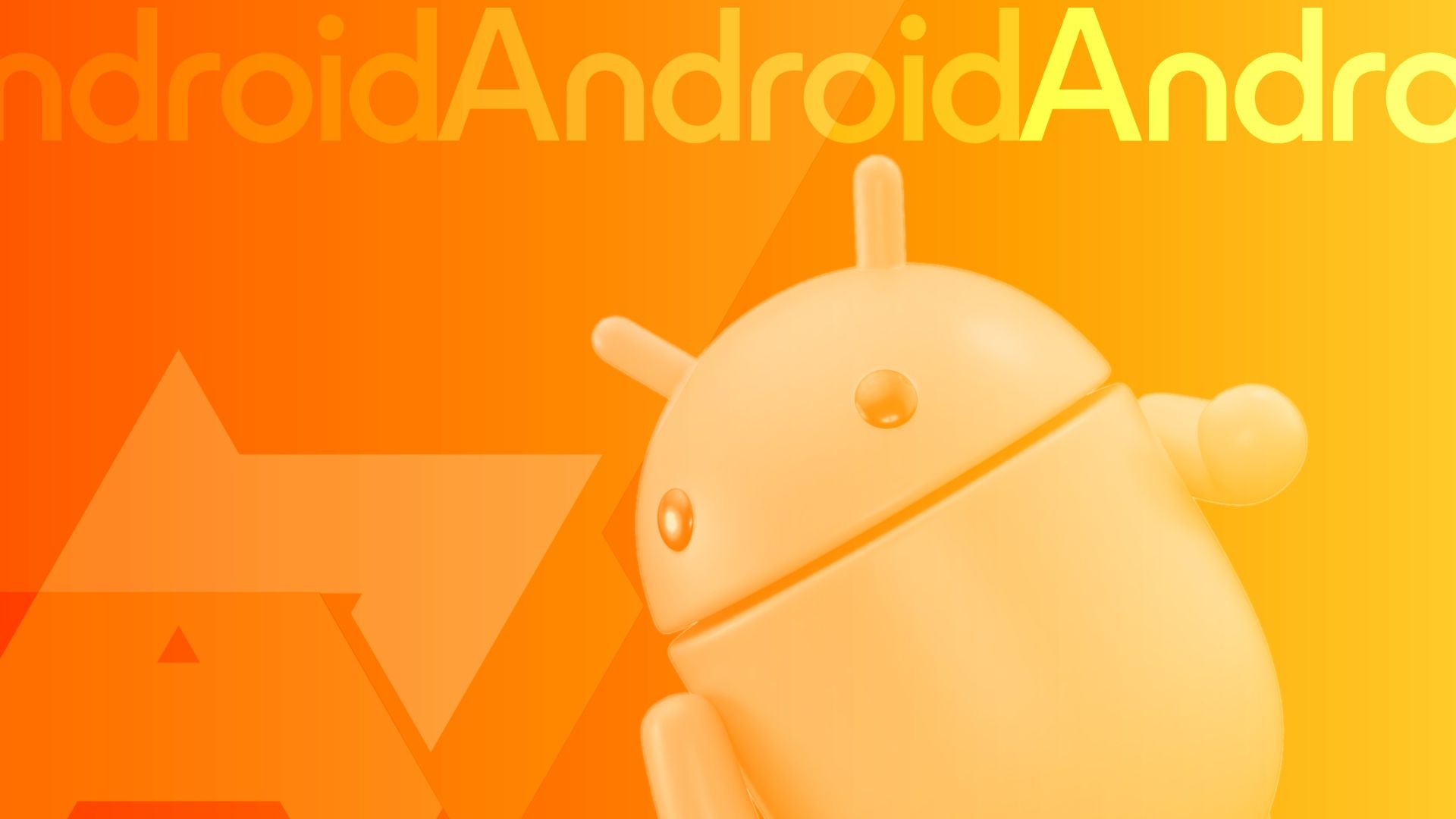 The Android bugdroid in an orange shade