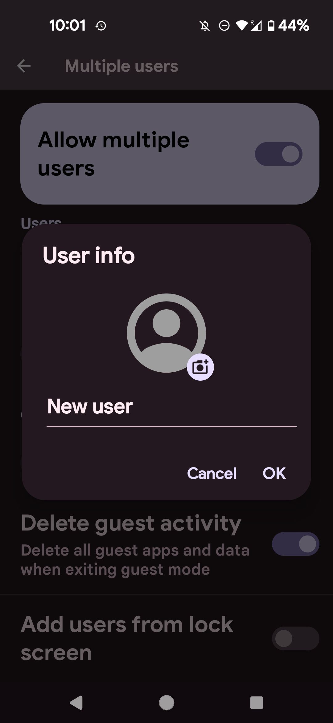 add me to search edit my profile card android