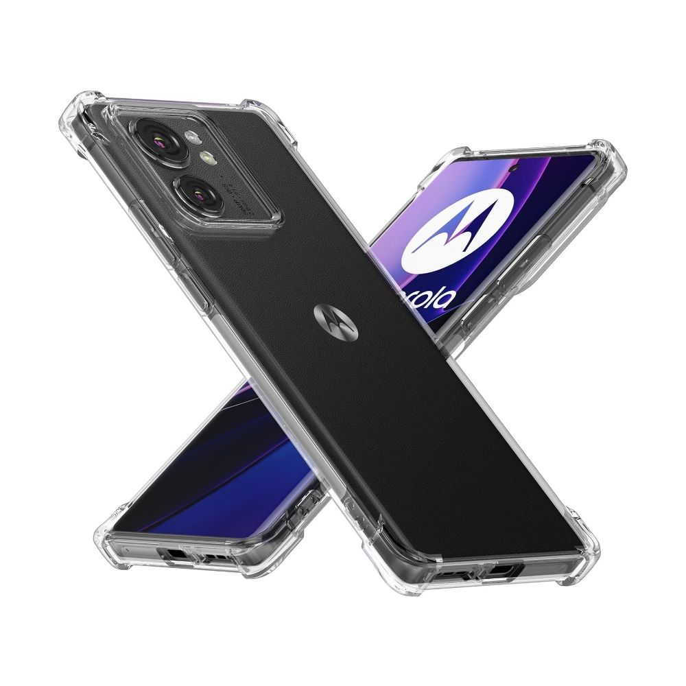 cresee clear cover for motorola edge 2023, overlayed front and back views