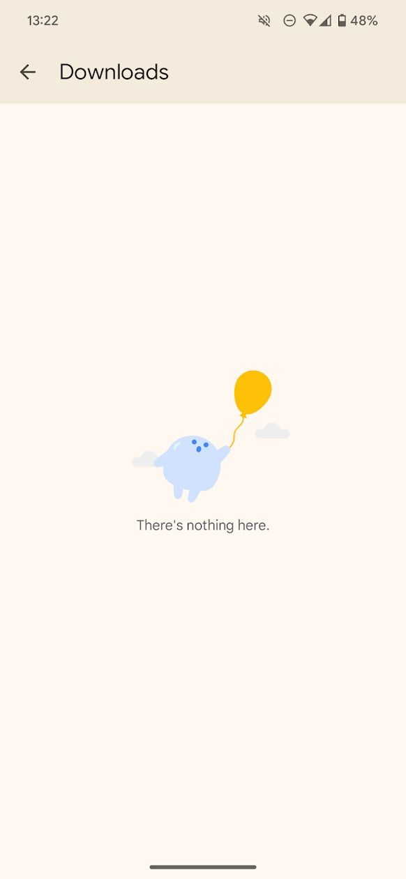 screenshot of files by google app's downloads screen