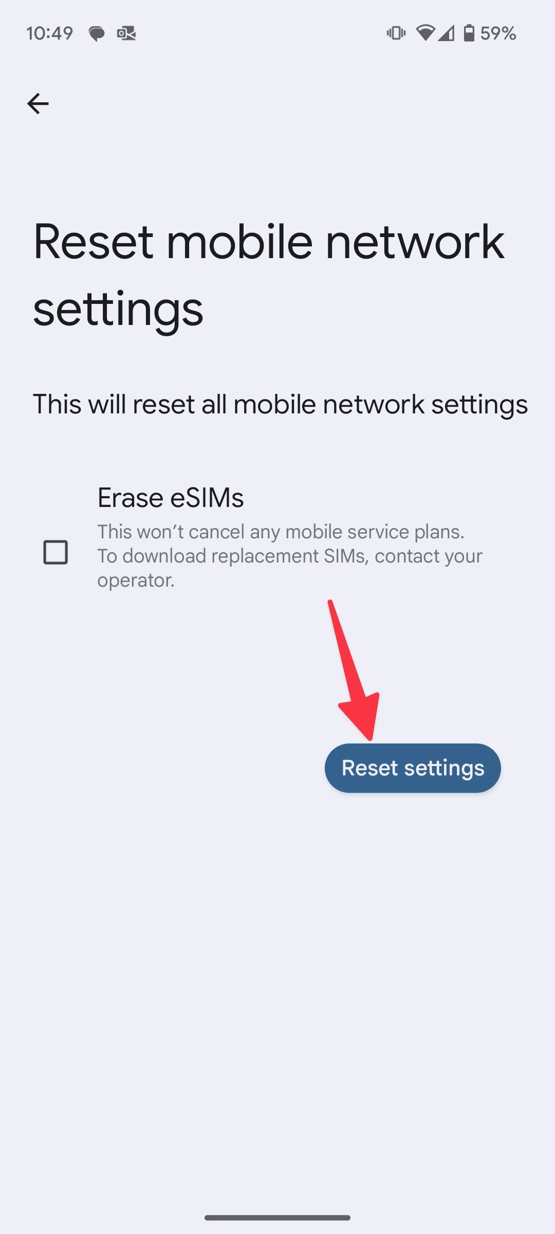 How to fix No Service and SOS messages on Android