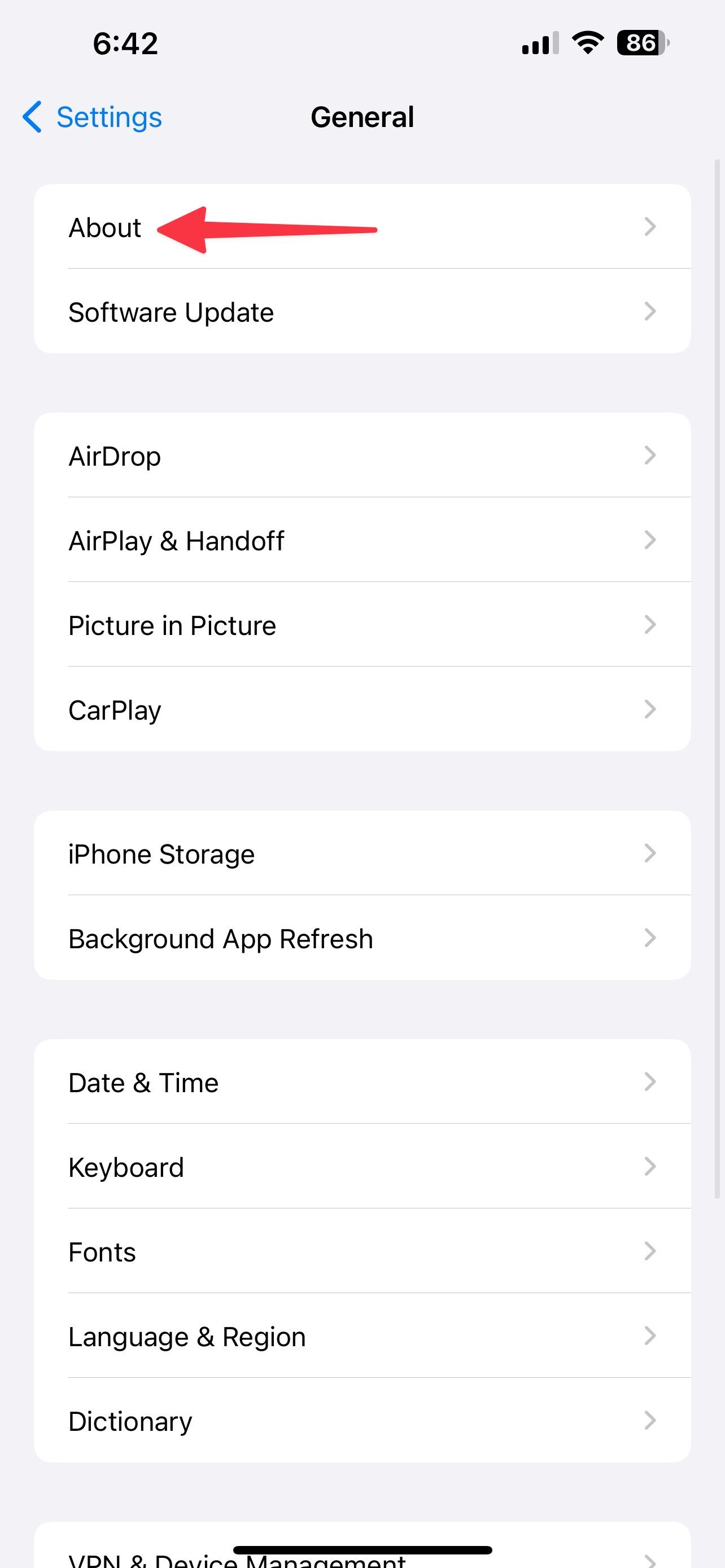 update carrier settings on iPhone