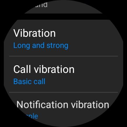 samsung galaxy watch 6 screenshot showing notification vibration settings
